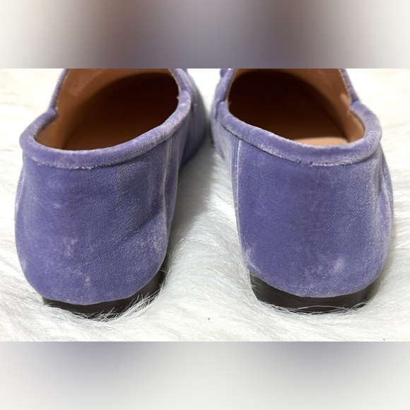 Coach Ladies Velvet Loafers Silver Chain Accent Dark Lavender Size 6.5 NWOB - Picture 5 of 14